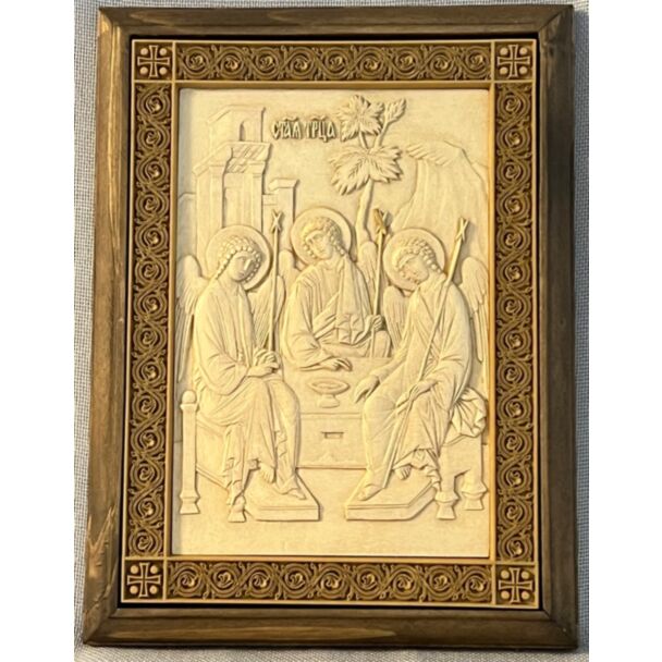 Carved Icon of the Holy Trinity
