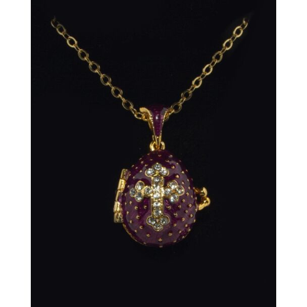 Purple Cross Royal Egg Pendant