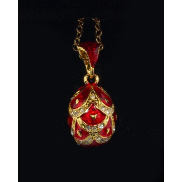 Regal Red Pinecone Royal Egg Pendant