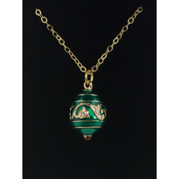 Regal Green Wave Egg Pendant