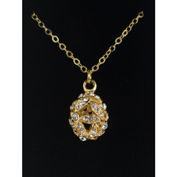 Crystal Royal Leaves Egg Pendant