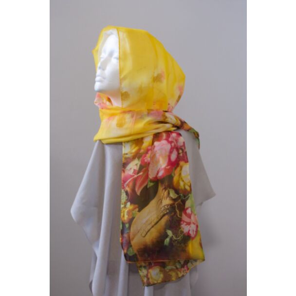 Abstract Watercolor Flower Scarf