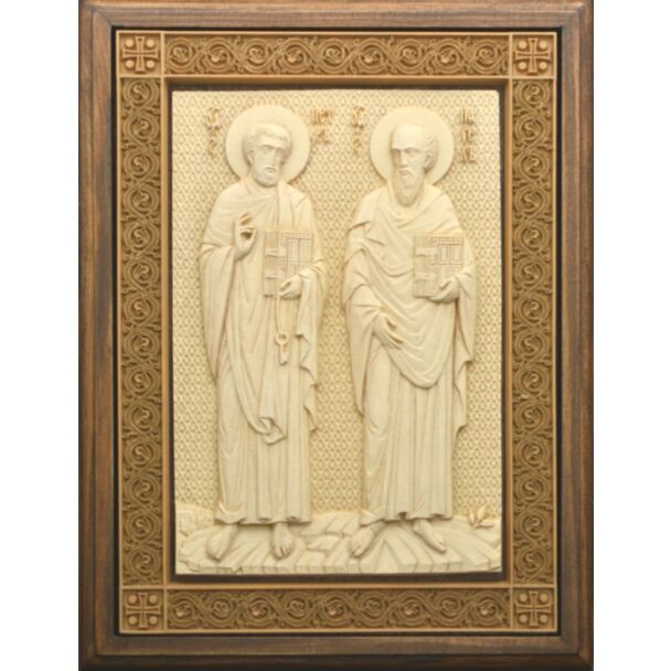 Carved Icon, Sts. Peter & Paul