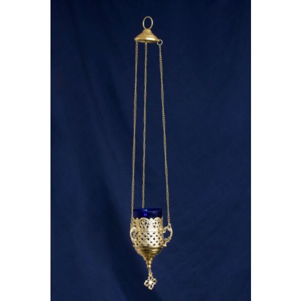 Hanging Brass Vigil lamp (lace)