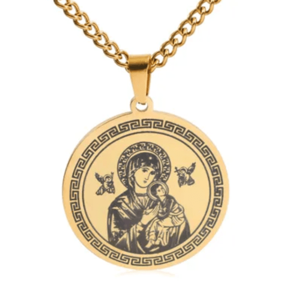 Theotokos Gold Pendant