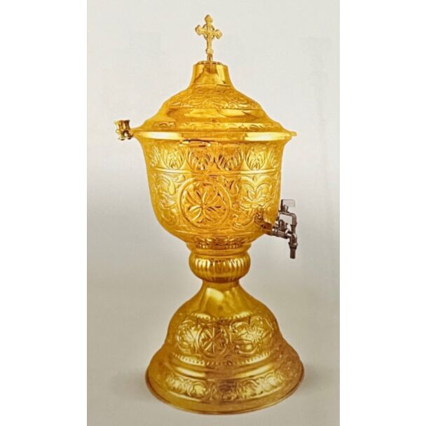 Gold Plated Holy Water Font, 9 liters