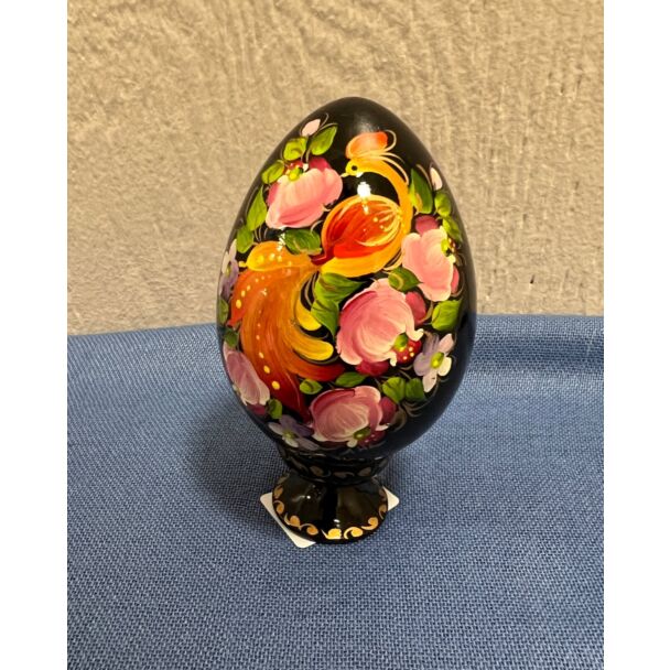 Ukrainian Hand Painted Egg w/stand