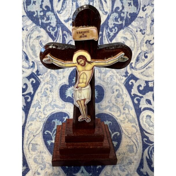 Small standing wooden cross