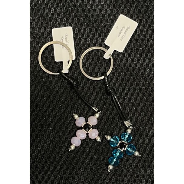 Beaded Cross Keychains