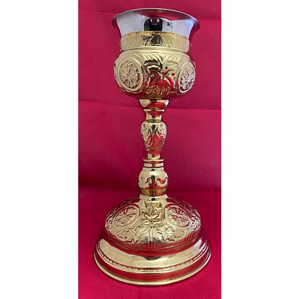 Lacquered brass chalice