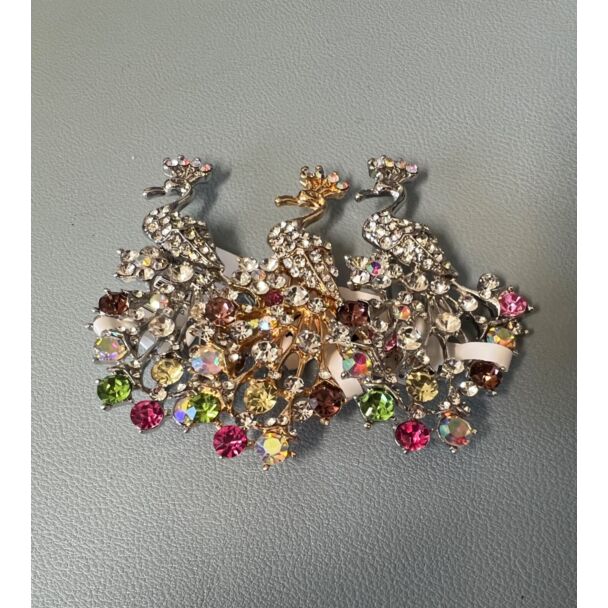 Small Peacock Brooch