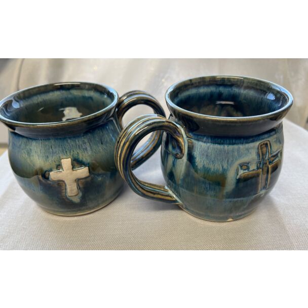 Olsen Handmade Ceramic Mug w/Cross Design