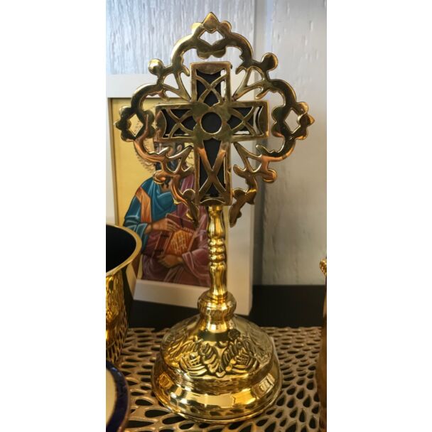 Lacquered Brass Cross