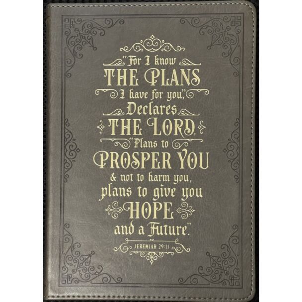 "I Know the Plans" Faux Leather Journal