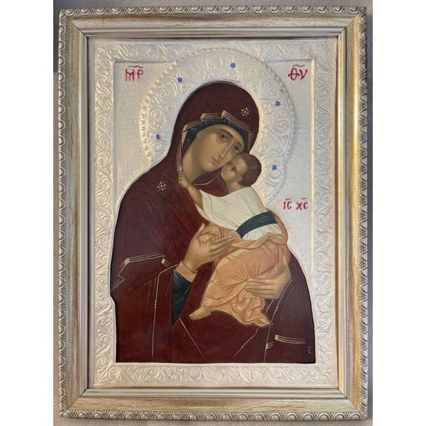 Riza Icon of the Mother of God “Umilenie” (“Compunction”) with frame