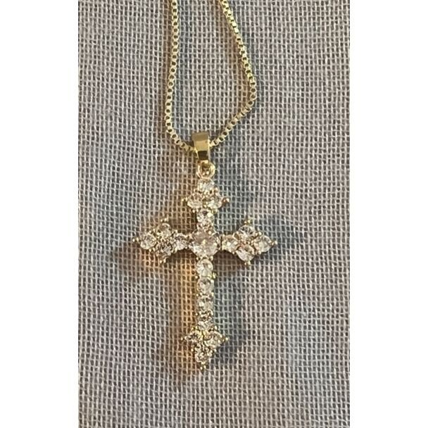 Clear Rhinestone Cross