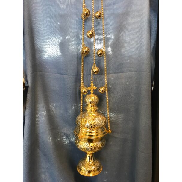Gold and silver plated Censer with bells