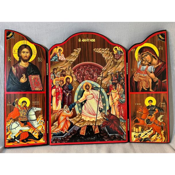 Large Triptych Resurrection/Annunciation