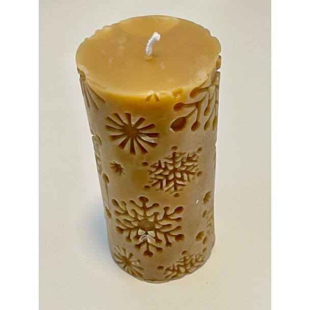 Snowflake Pillar Candle