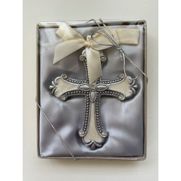 Silver/White Cross