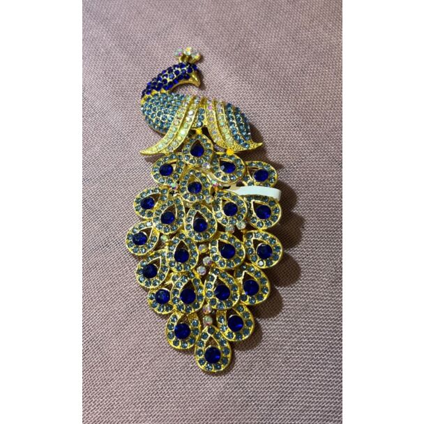 Large Peacock Brooch