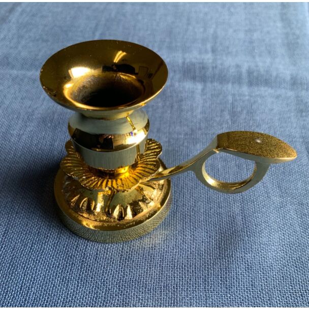 2 1/2" tall Brass Candle Holder