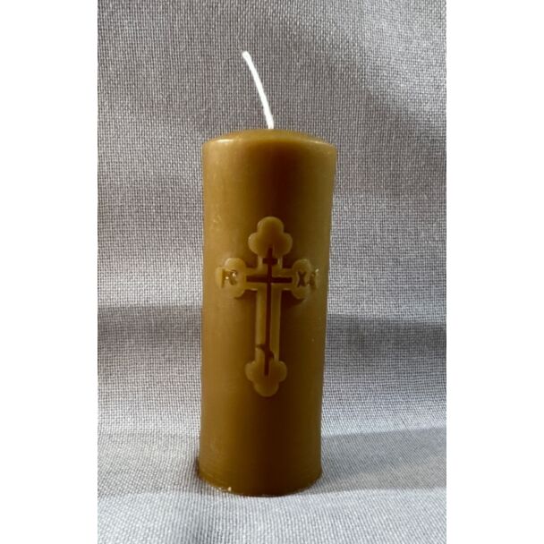 Orthodox Cross Pillar Candle - small