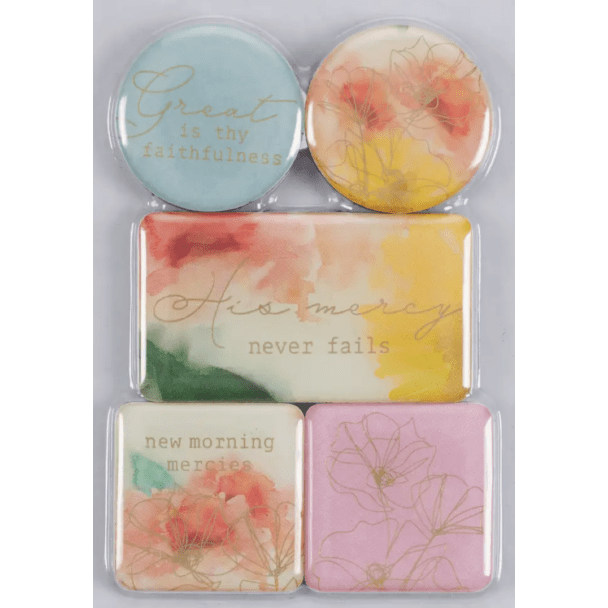 Watercolor Pastel Meadow, Magnet Set