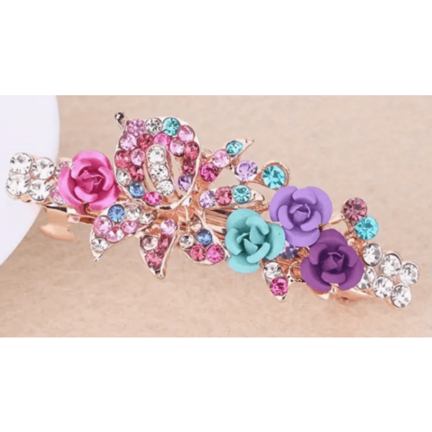 Rhinestone Flower Hair Clip