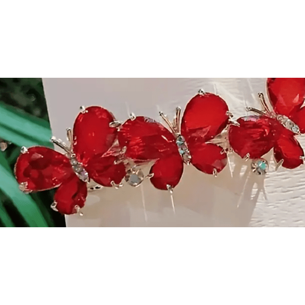 Butterfly Rhinestone Barrette
