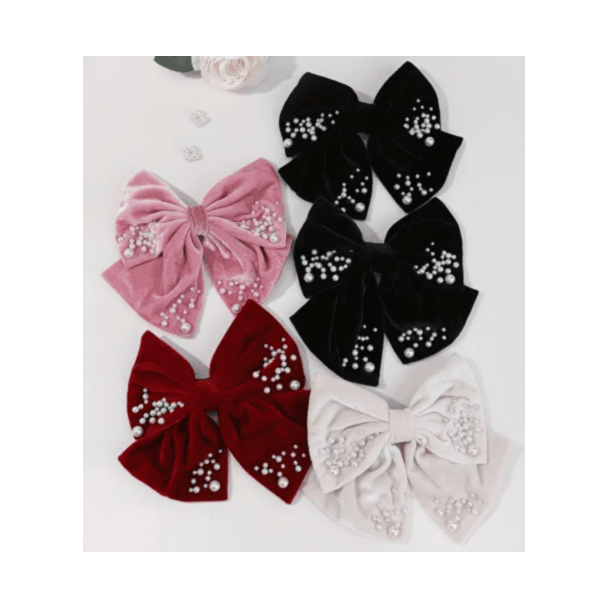 Bow Barrette - Varied Colors, Velvet
