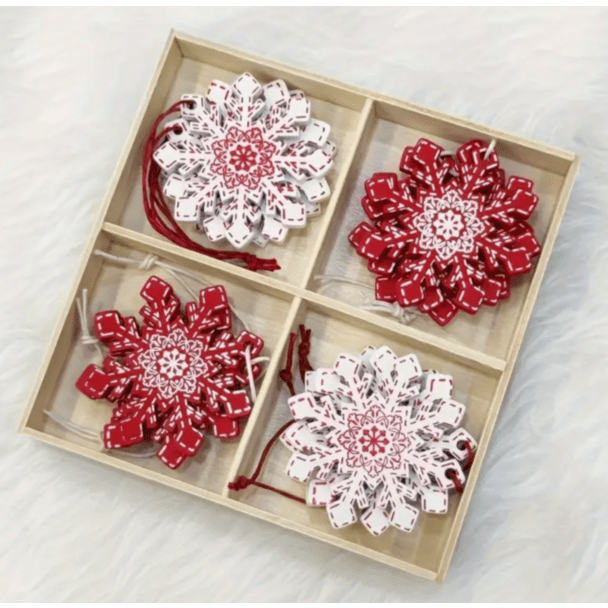 Christmas Wooden Snowflake Ornament