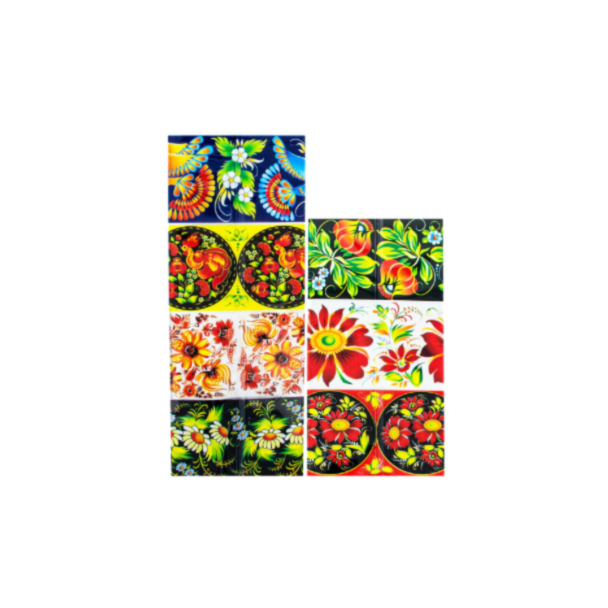 7 Petrykivka Style Flowers Easter Egg Decorating Wraps