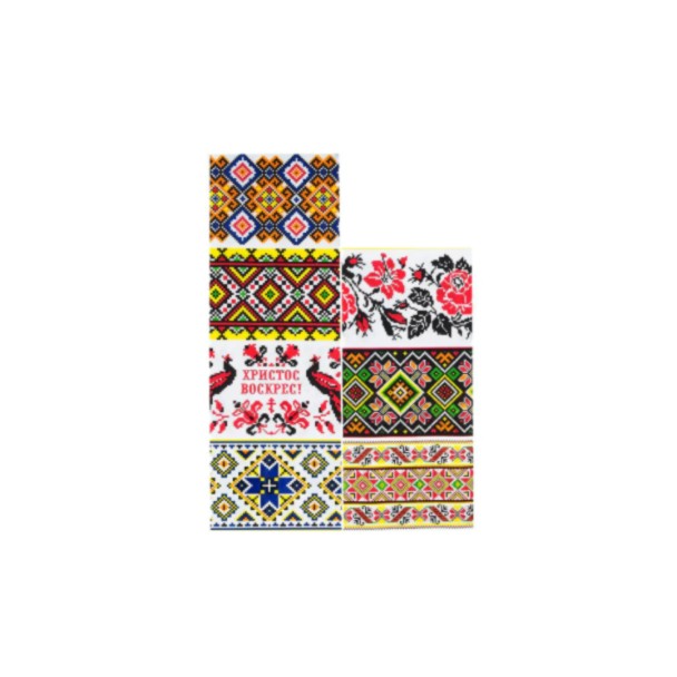 7 Embroidered Ukrainian Easter Egg Decorating Wraps