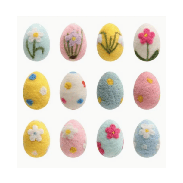 Felt Eggs - varied colors/designs